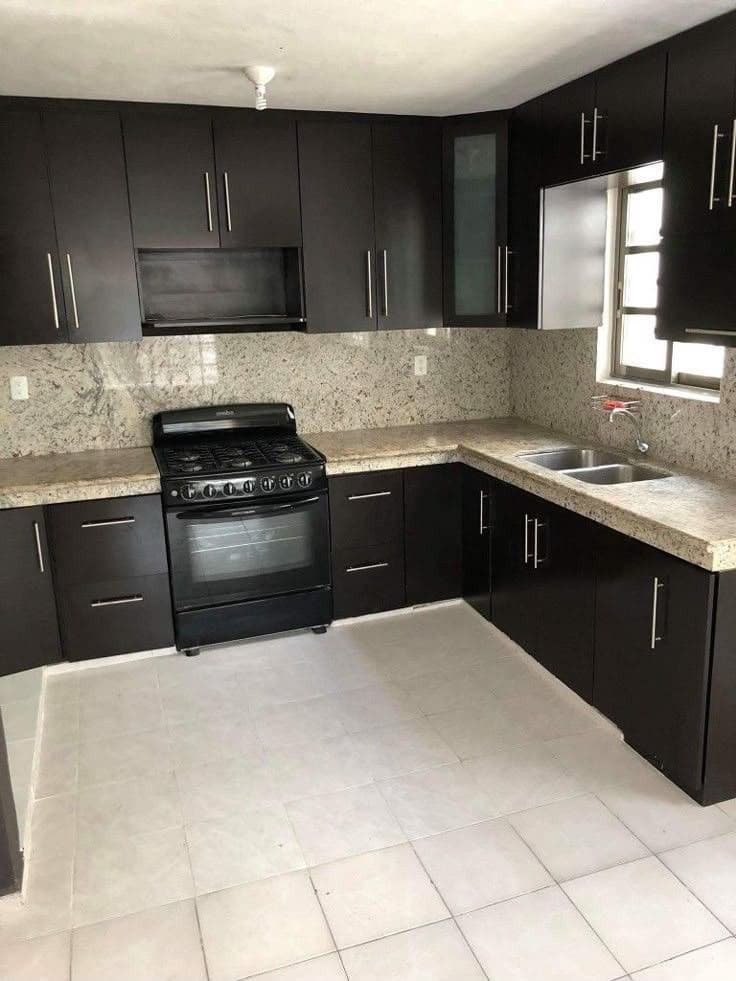 Cocina en L con barra